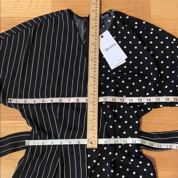 🖤BERSHKA (ZARA) Jumpsuit Polka dot Stripes NWT 📍FIRM📍 - Picture 14 of 16